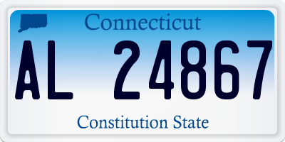 CT license plate AL24867