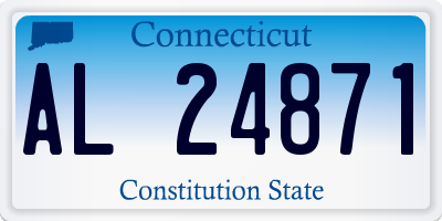 CT license plate AL24871