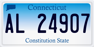CT license plate AL24907