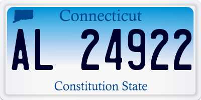 CT license plate AL24922