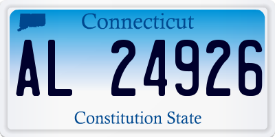 CT license plate AL24926