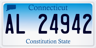 CT license plate AL24942