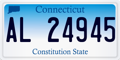CT license plate AL24945