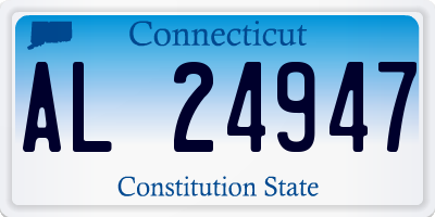 CT license plate AL24947