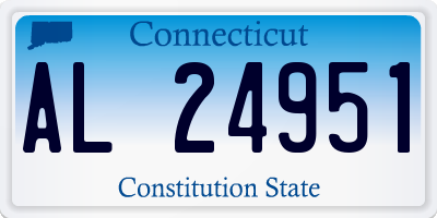 CT license plate AL24951