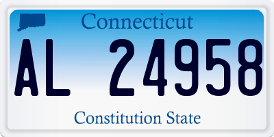 CT license plate AL24958