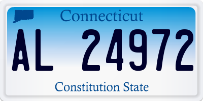 CT license plate AL24972