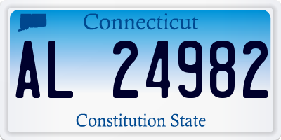 CT license plate AL24982