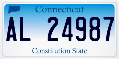 CT license plate AL24987