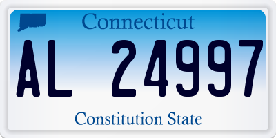 CT license plate AL24997