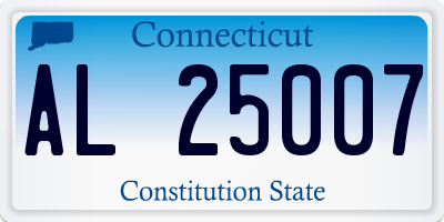 CT license plate AL25007