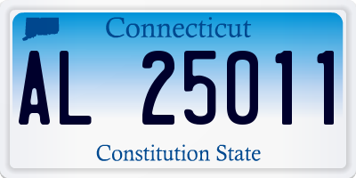 CT license plate AL25011