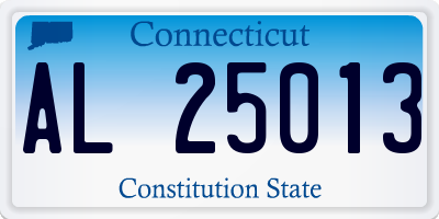 CT license plate AL25013