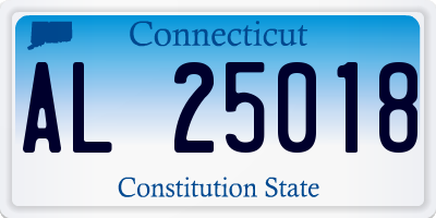 CT license plate AL25018
