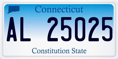 CT license plate AL25025