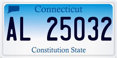 CT license plate AL25032