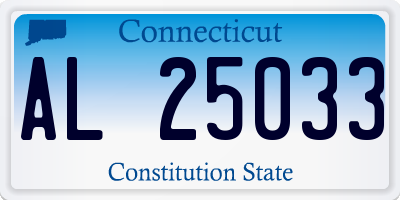 CT license plate AL25033