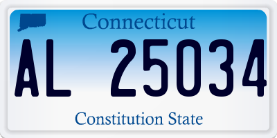 CT license plate AL25034