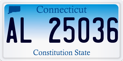 CT license plate AL25036
