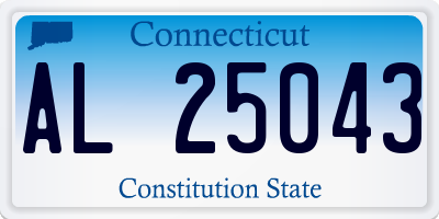 CT license plate AL25043