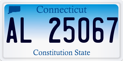 CT license plate AL25067