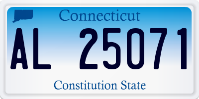 CT license plate AL25071