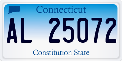 CT license plate AL25072