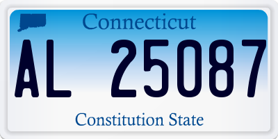 CT license plate AL25087