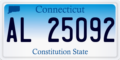 CT license plate AL25092