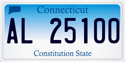 CT license plate AL25100