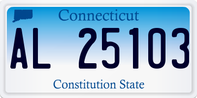 CT license plate AL25103