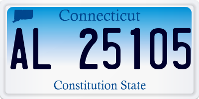 CT license plate AL25105