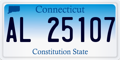 CT license plate AL25107