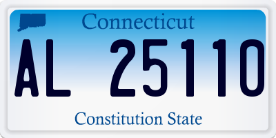 CT license plate AL25110