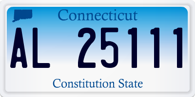 CT license plate AL25111
