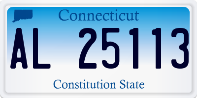 CT license plate AL25113