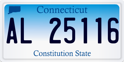 CT license plate AL25116