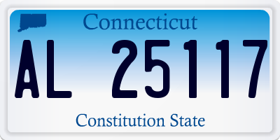 CT license plate AL25117