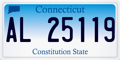 CT license plate AL25119