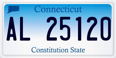 CT license plate AL25120