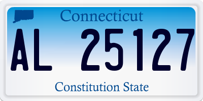 CT license plate AL25127