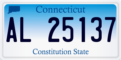 CT license plate AL25137