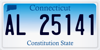 CT license plate AL25141
