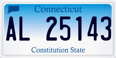 CT license plate AL25143