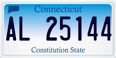 CT license plate AL25144