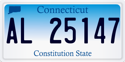 CT license plate AL25147