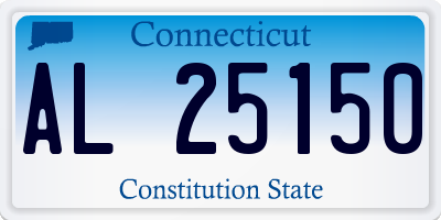 CT license plate AL25150