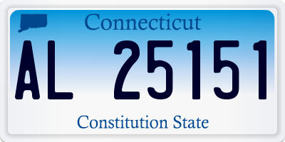 CT license plate AL25151
