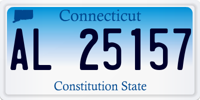 CT license plate AL25157