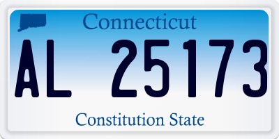 CT license plate AL25173